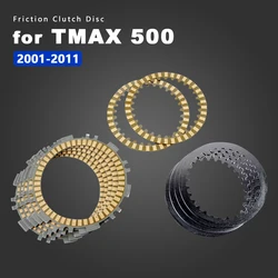 Clutch Friction Disc Paper Base Steel Plate Tmax 500 Accessories 2011 for Yamaha Tmax500 T-Max XP 500 XP500 2001-2010 2008 2009