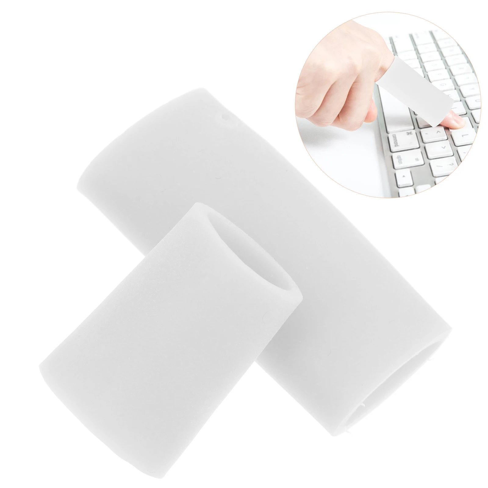 

Silicone Finger Protectors Reusable Anti-Skin Picking Thumb Gloves For Gaming Writing Typing Crocheting Nail Polish Guards