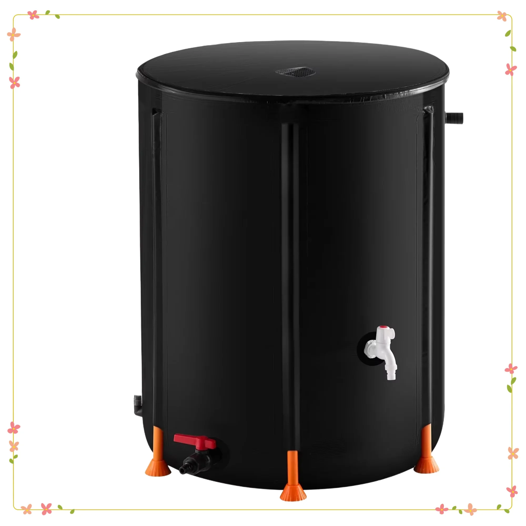 

Складная бочка для воды на 66 галлонов, ПВХ с краном, портативный контейнер для сбора дождевой воды для орошения сада