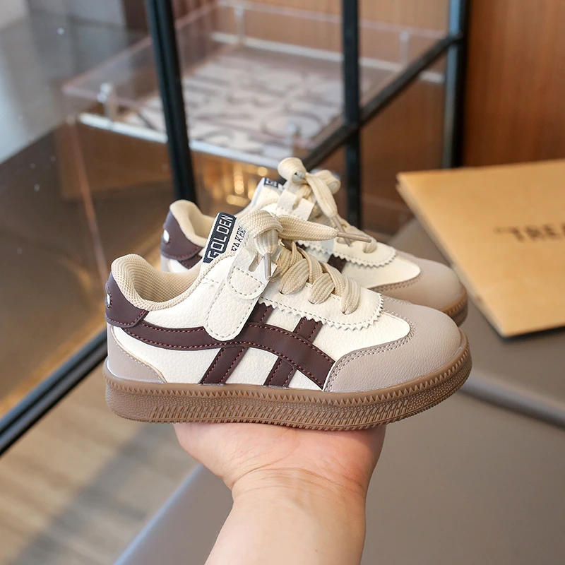Kids Retro Athletic Sneakers Toddler Little Boys Girls Hook‑Loop Soft Non‑Slip Sole Walking Outdoor Fashion Footwear