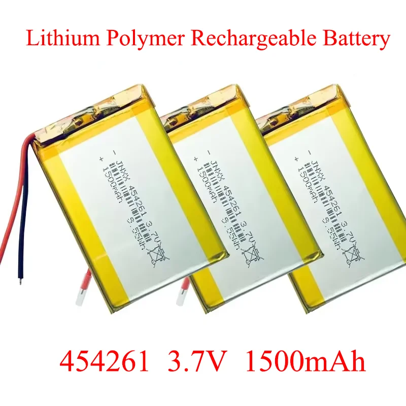 

Lithium polymer rechargeable battery 454261 3.7V 1500mAh battery suitable for camera MP4 driving recorder DIY Bluetooth speaker