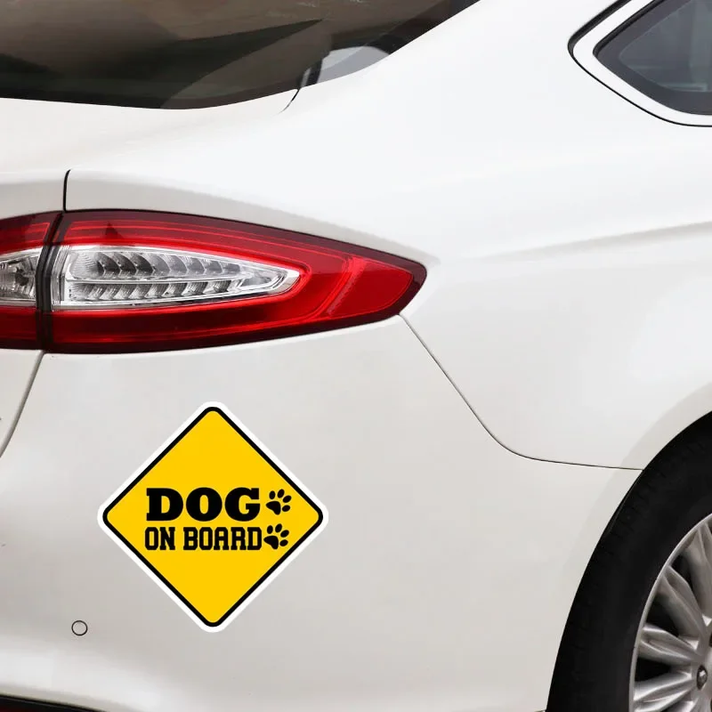 16cm Car Sticker DOG ON BOARD Lovely Waterproof and Sunscreen Decal Cover Scratches Warning,PVC