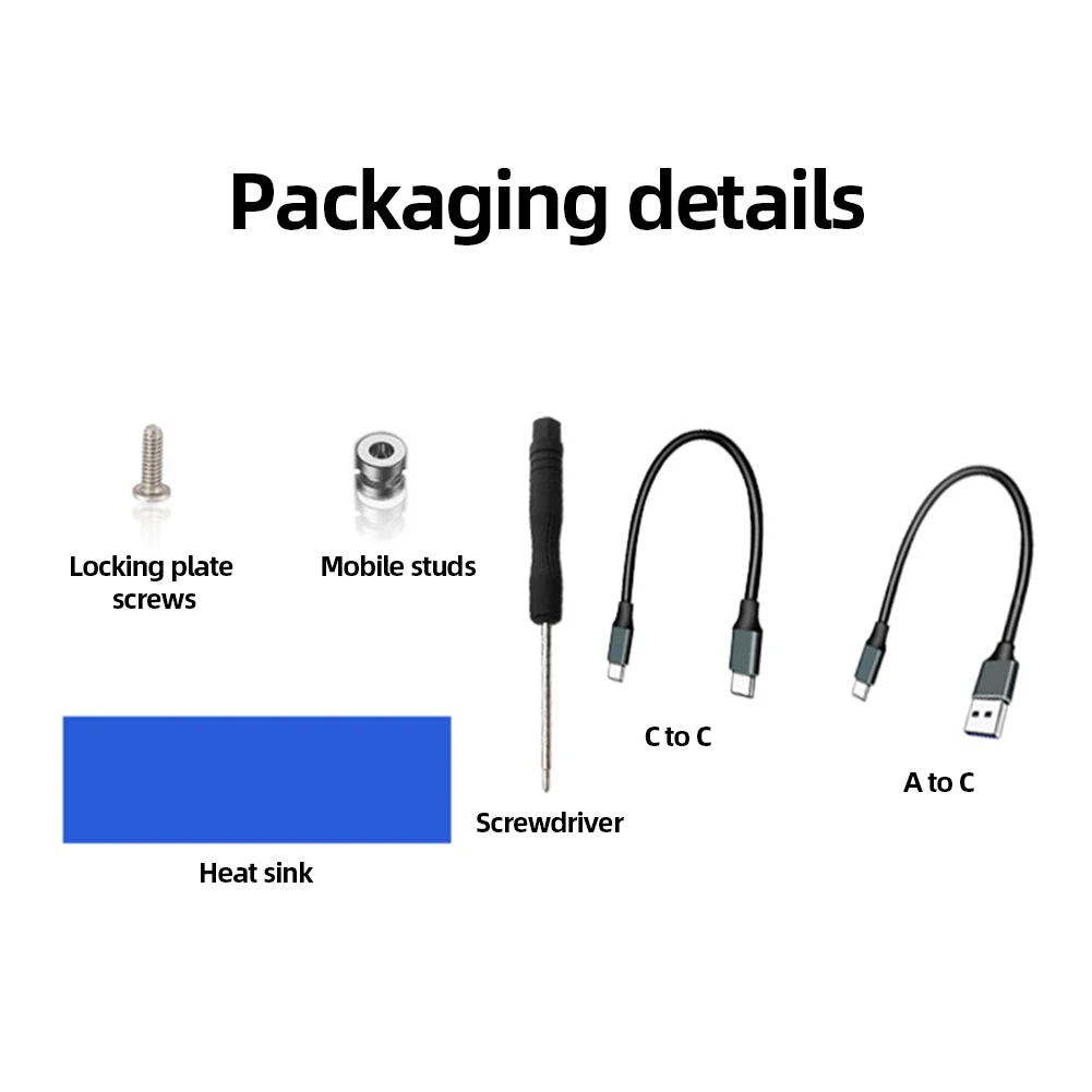 M.2 NVMe SATA SSD Enclosure Dual Portocol NVMe To USB Adapter 10Gbps USB 3.1 Gen2 USB C External Case Box Mendukung M dan B & M Key