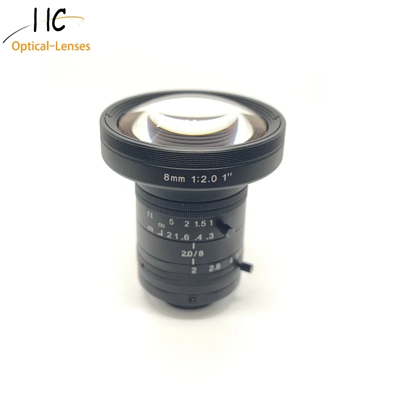 FA LENS 12MP C Mount 8mm F2.0 1-inch Machine Vision lens Industrial camera CCTV lenses Manual Iris for Positioning or measuring