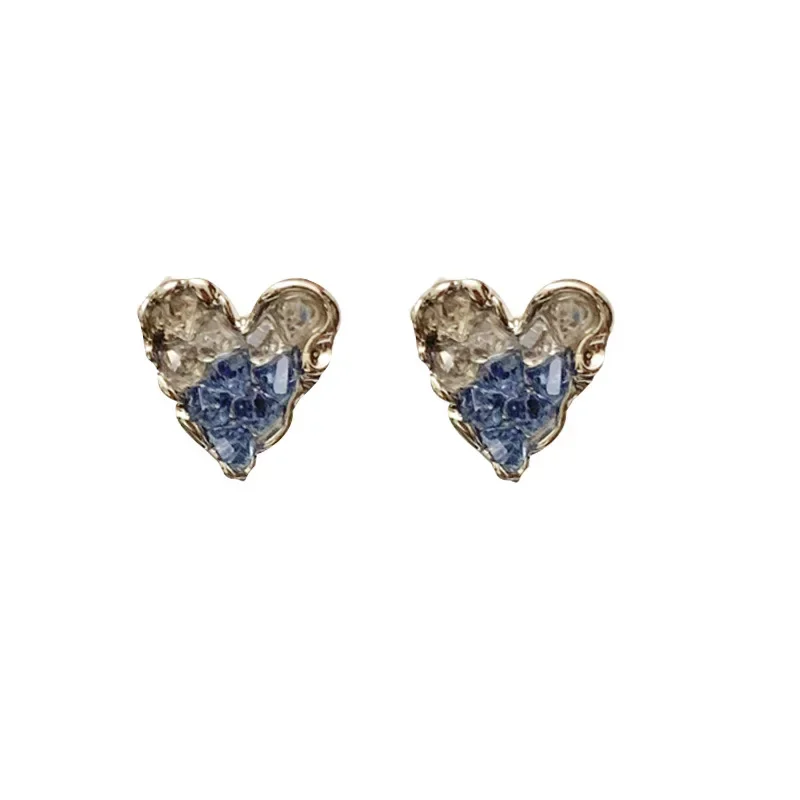 

*Fashion Jewelry 925 Silver Needle Sweet Korean Temperament Irregular Heart Earrings For Women Accessories Gifts Hot Selling
