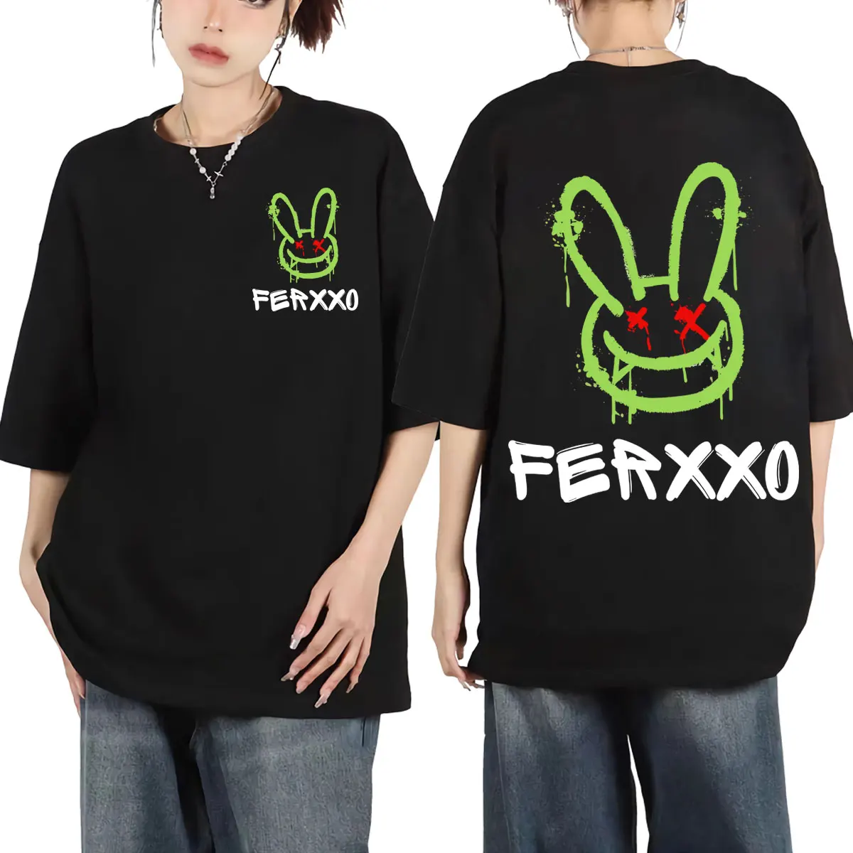 

Rapper Feid Ferxxo Merch T-shirts Harajuku Hip Hop Pop Music Short Sleeve T-shirt Men's Women's Clothing Fashion Y2k T Shirts