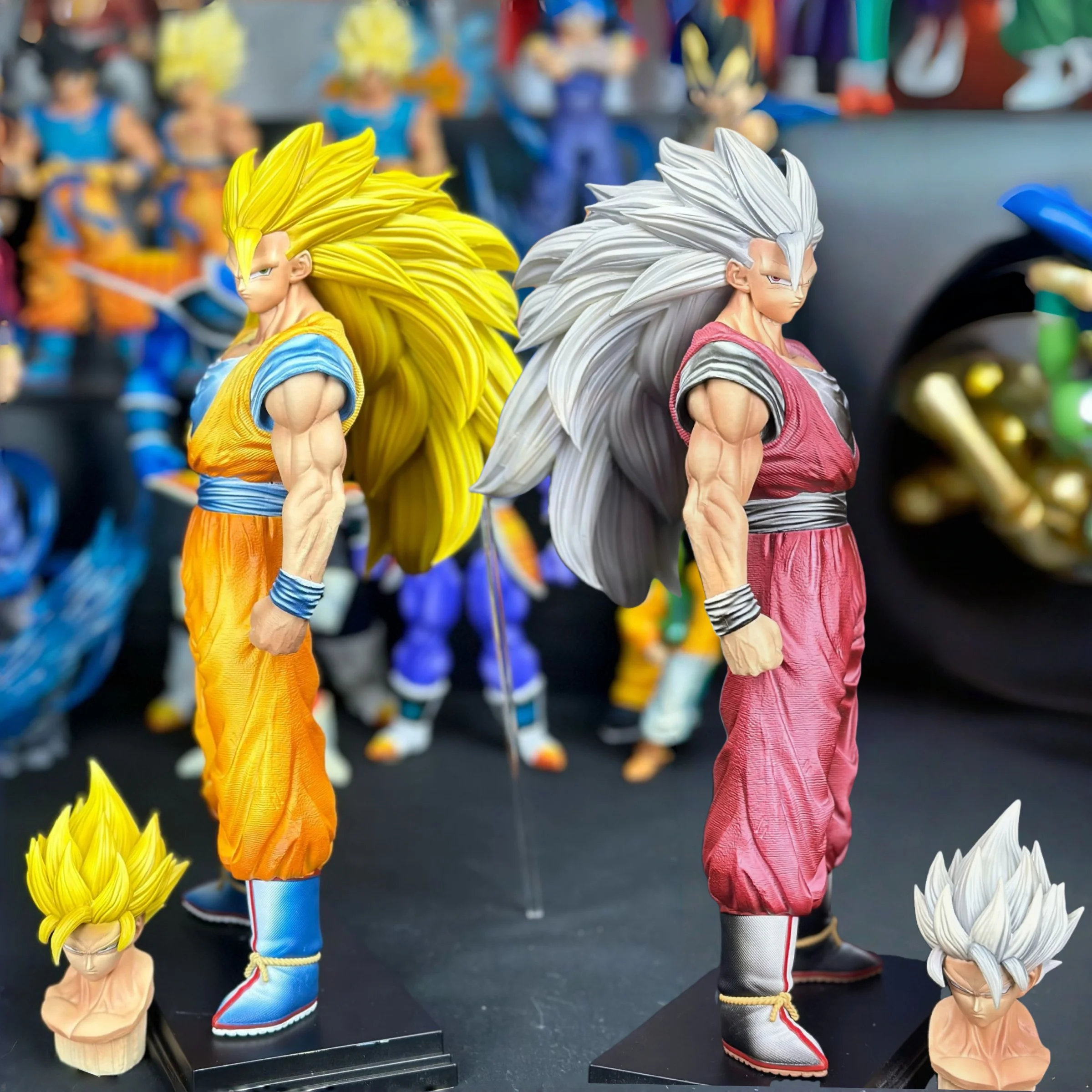 

In Stock 33cm Dragon Ball Z Super Saiyan 3 Son Goku Ys Model Figure Standing Statue Anime Collect Ornaments Toys Gifts