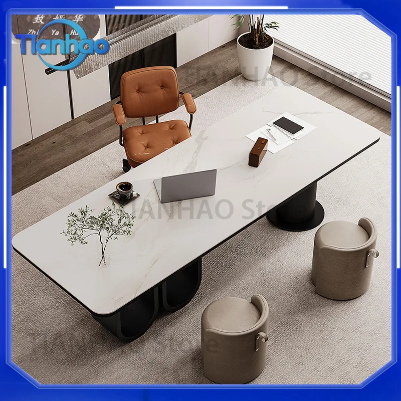 Modern Minimalist Laminate Office Desk for Boss Workstation Computer Desk Designer Italian Style Luxury Desk