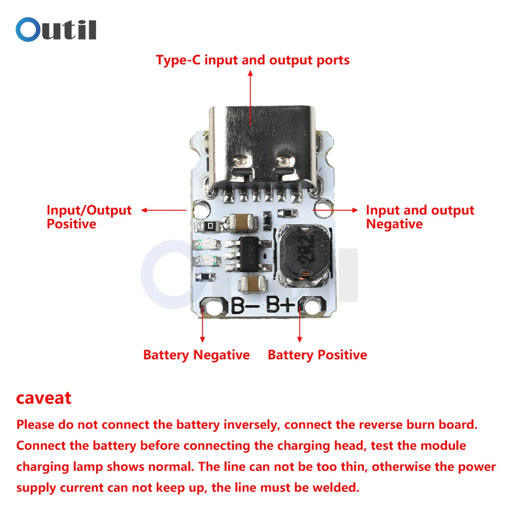 5V 1.2A Lithium Battery Charge Discharge Protection Battery Level Indicator Module 2.9V 4.2V Step Up Boost Board Power Bank DIY
