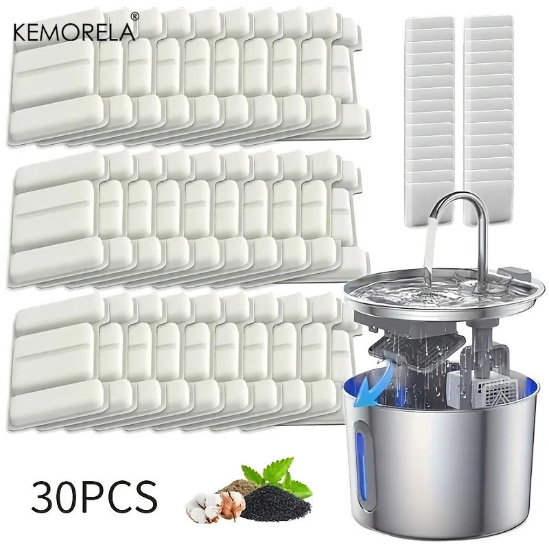 15/30pcs Cat Water Fountain Filter- Suit for Pet Water Fountain Automatic Cat Fountain Filter Replacement For Cats Dogs Indoor