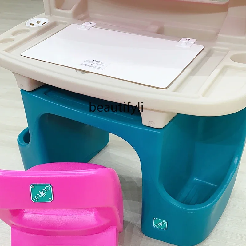 Mesa experta pequeña para niños, combinación de pintura y escritura multifuncional para el hogar del bebé