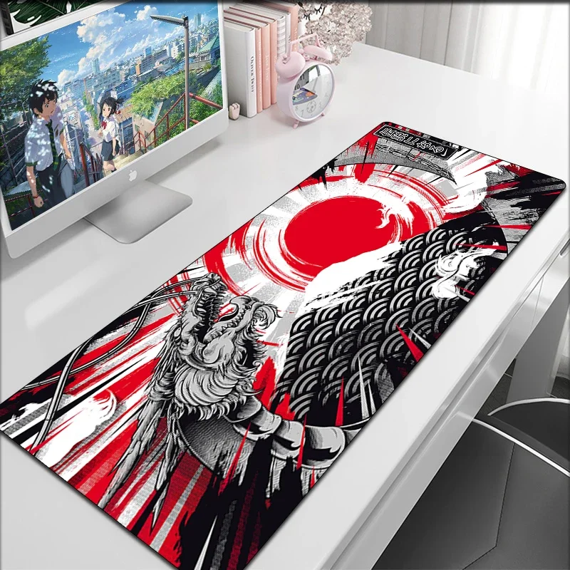 Esports-alfombrilla de ratón para juegos Tiger, alfombrillas de Anime, alfombrillas extendidas Xxl, 900x400, accesorios para Pc, alfombrilla de