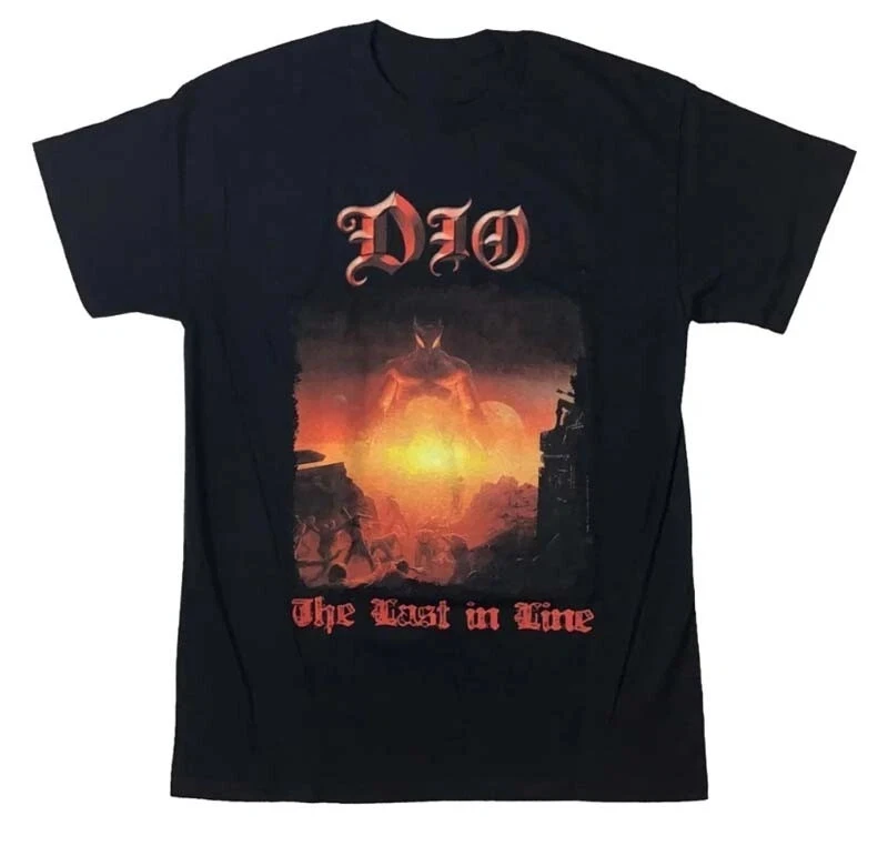 تي شيرت DIO Band Last in Line الجديد مصنوع من المعدن الثقيل باللون الأسود السبت تي شيرت فاخر عالي الجودة لكل من الرجال والنساء Y2k #2