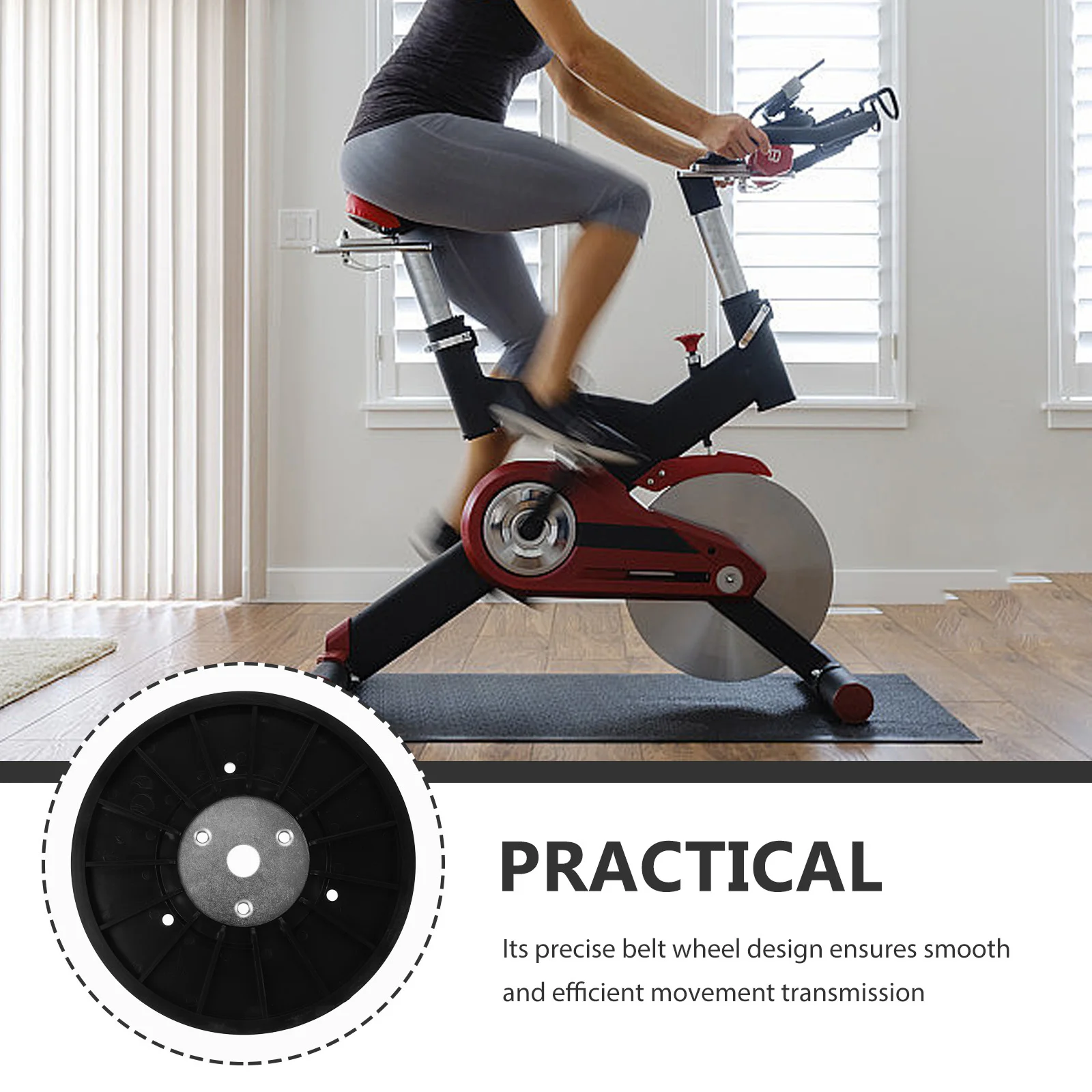 

Dynamic Bike Belt Wheel Home Exercise Fitness Bike Belt Drive Disc Accessory For Indoor Cycling Abs Material