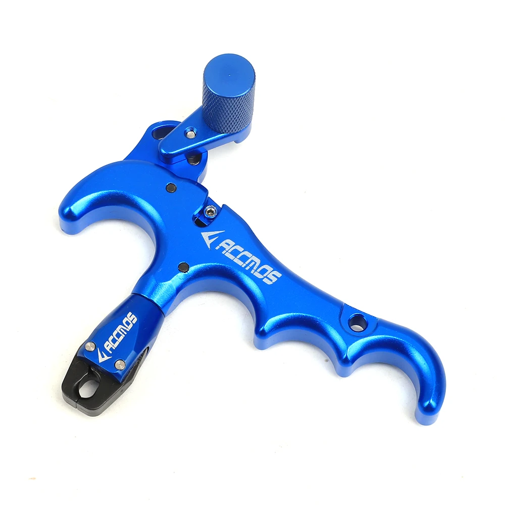 ACCMOS 4-Finger-Bogenschieß-Releasehilfe, verstellbarer Aluminium-Compound-Bogen-Releasehelfer für die Jagd, für Links- und Rechtshänder – Detail 3
