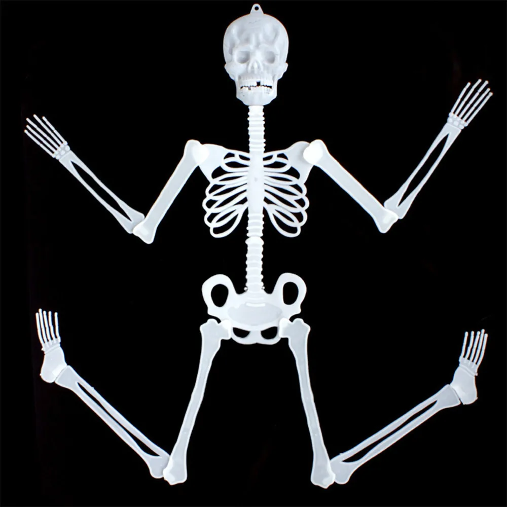 1pc 32cm Luminous  Skeleton Body Scary Halloween Toy Haunted House Tricky Prop Adornos De Halloween 2024