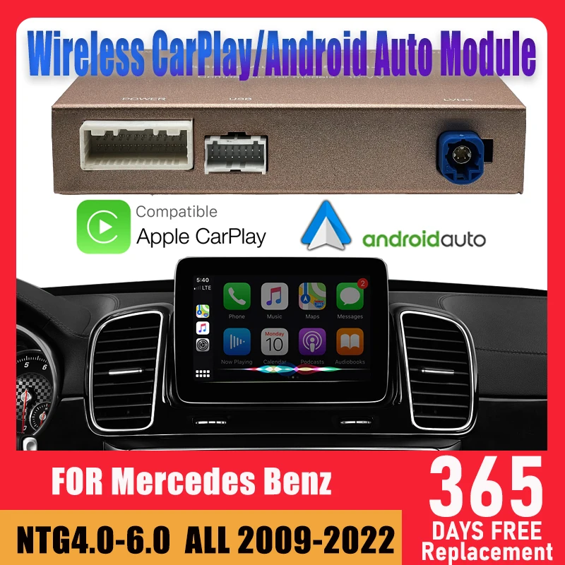 Wireless adapter Apple Car play Android Auto For Mercedes Benz C E S Class W213 W212 W211 W210 W207 W292  Mirror Link Decoder