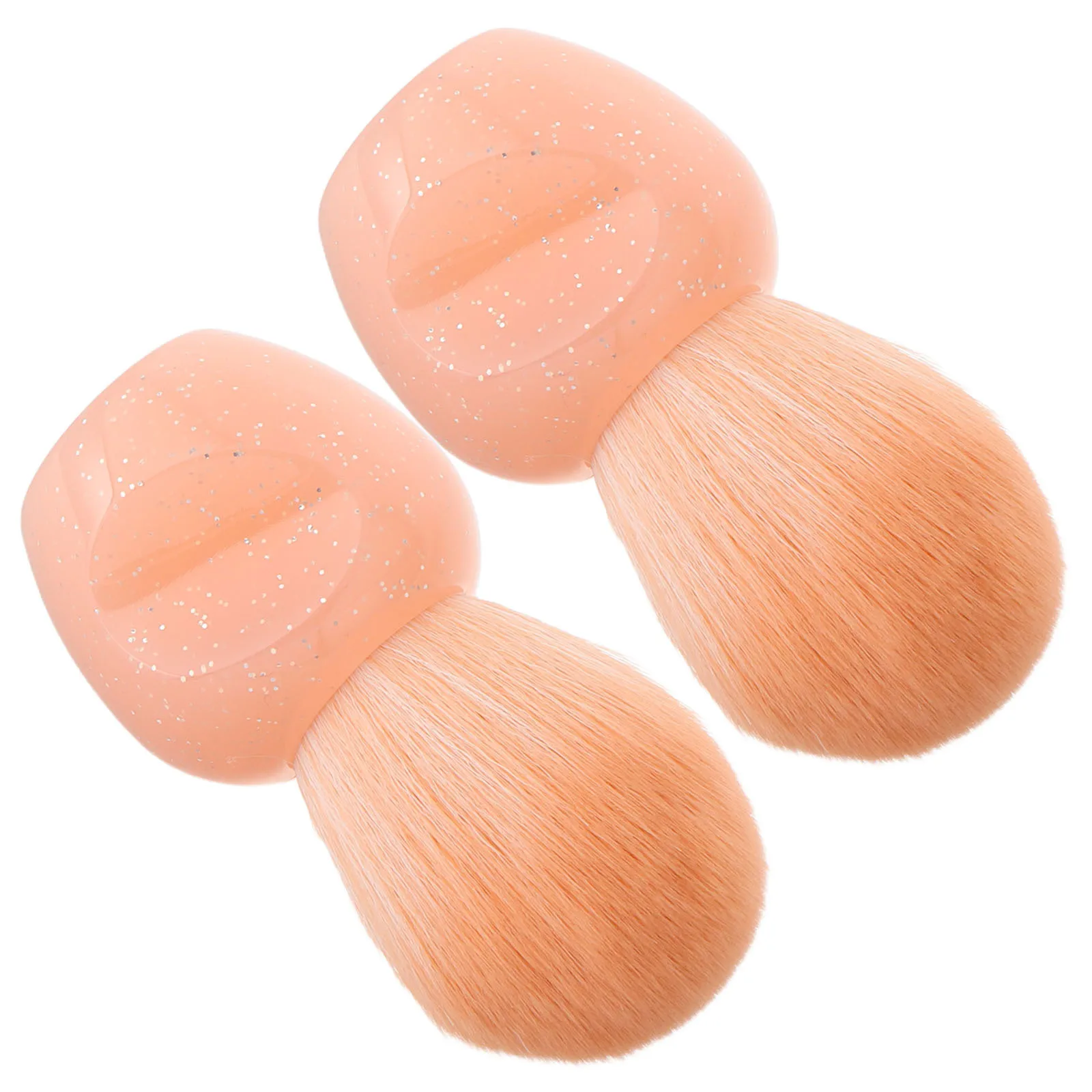 Brosse à poudre pour ongles, 2 pièces, Mini brosse de maquillage pour Blush, pour joues, outil de maquillage de voyage Compact, Application douce, nettoyeur de poussière pour ongles
