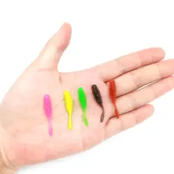DUODUOYU 10PCS TPE AJING Soft Lure Rockfish Fishing Lures 0.28g/35mm MINI Artificial Bait Swimbaits Jig Lure Wobber Worm Tackle