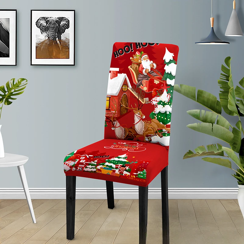 Christmas Chair Cover Santa Claus Chair Cover European and American Christmas Decoration Dining Chair Cover