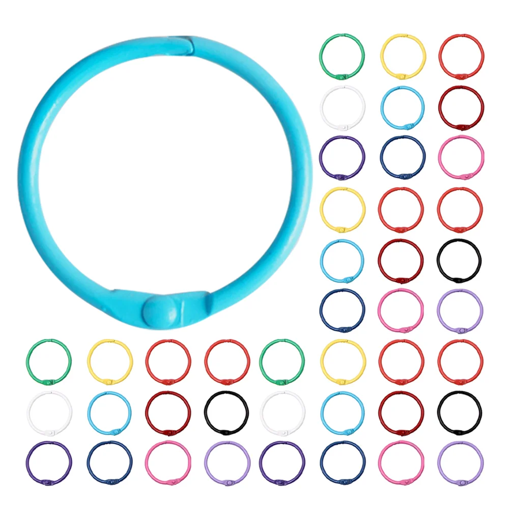 

70 Pcs Loose Leaf Ring Keychain Circle Holder Metal Rings for Crafts Jewelry Buckle