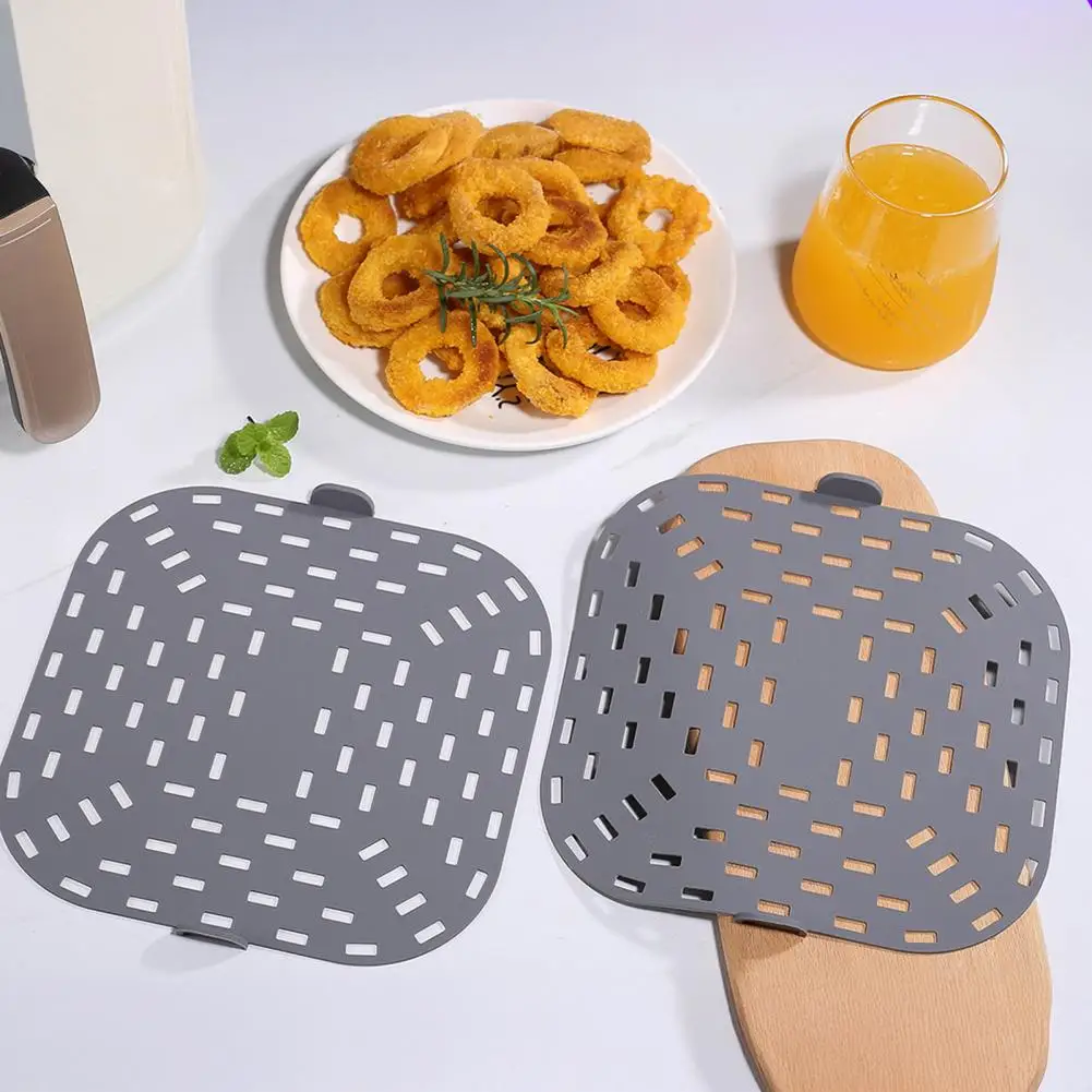 

Baking Tray Silicone Mat Silicone Baking Pad Grill Pan Set for Air Fryer Heat Resistant Accessories Replacement Tray Rack Parts