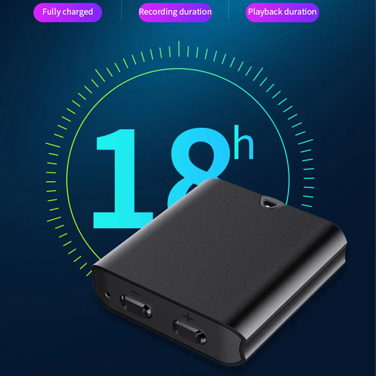 

Ультратонкий диктофон с сильной магнитной фиксацией, 18 часов непрерывной записи, автоматическое отключение, функция сохранения на USB-накопитель, цельный корпус из ЧПУ