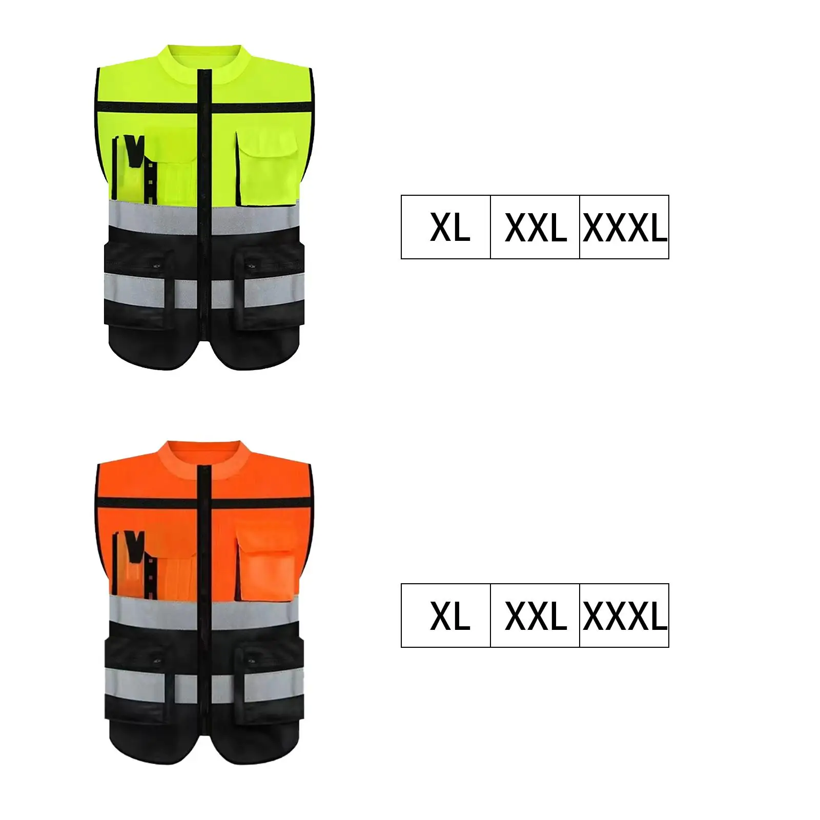 Reflective Vest High Visibility Vest with Pockets Cycling Workwear