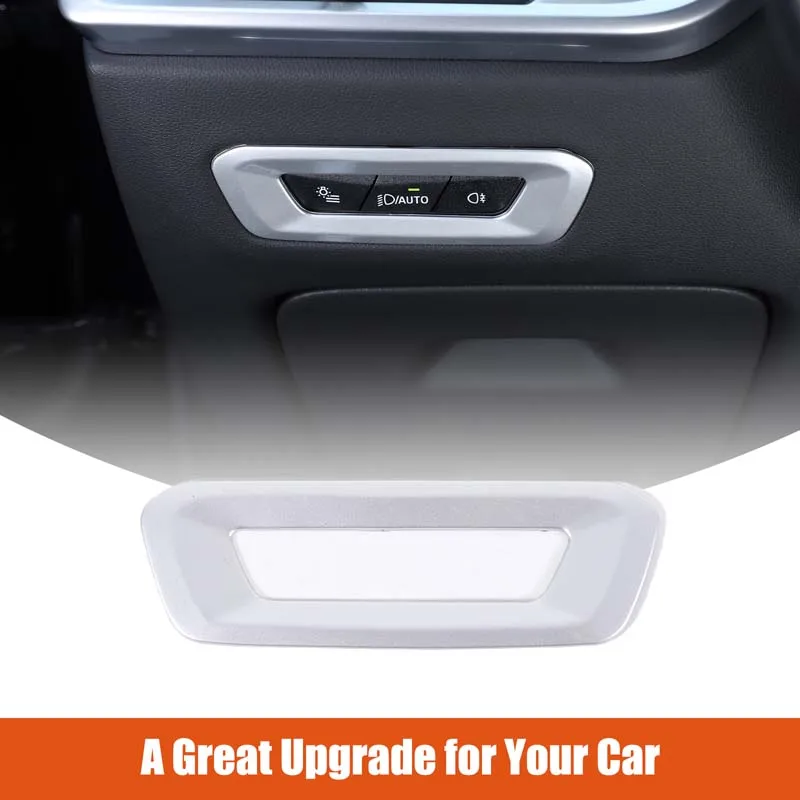 

ABS Carbon Fiber For BMW X5 G05 X6 G06 2023+ Car headlight switch decorative frame sticker car interior accessories 1Pcs