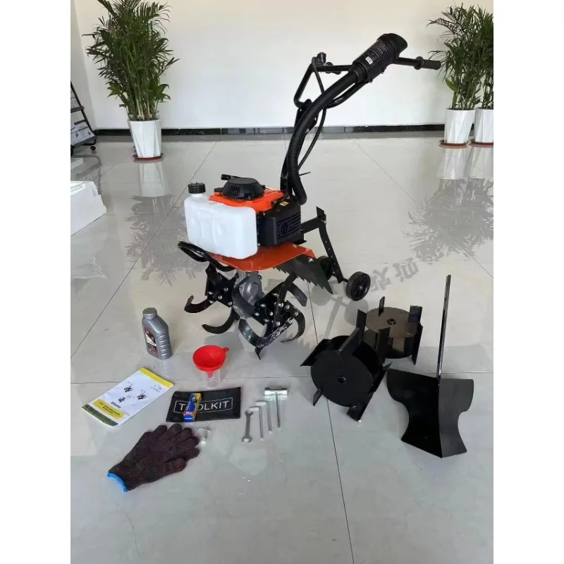 

2/4 Stroke Power Tiller Weeder Portable Garden Mini Rotary Tiller Cultivator Gasoline Agriculture Machine Farm Soil Cultivator