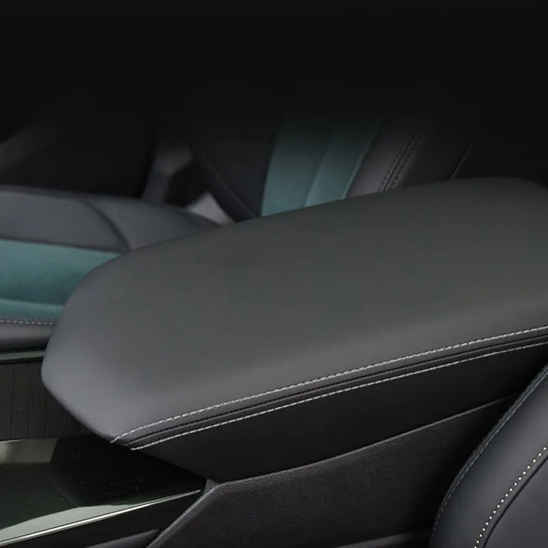 غطاء صندوق مسند الذراع المركزي للسيارة واقي من الجلد الصناعي لجيلي مونجارو KX11 مانجارو 2023 2024 ملحقات التعديل الداخلي