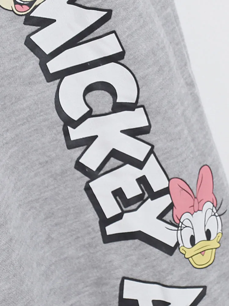 Disney Mickey Minnie Mouse Donald Daisy Duck Fleece Long Pants Women Streetwear Jogging Fall Winter Running Fitness Trousers