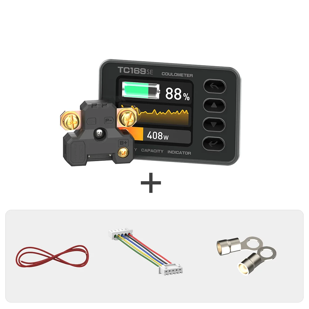 1Set High Resolution Color Screen Coulometer Battery Capacity Indicator For Lithium For  6-60V Battery Systems Power Tool
