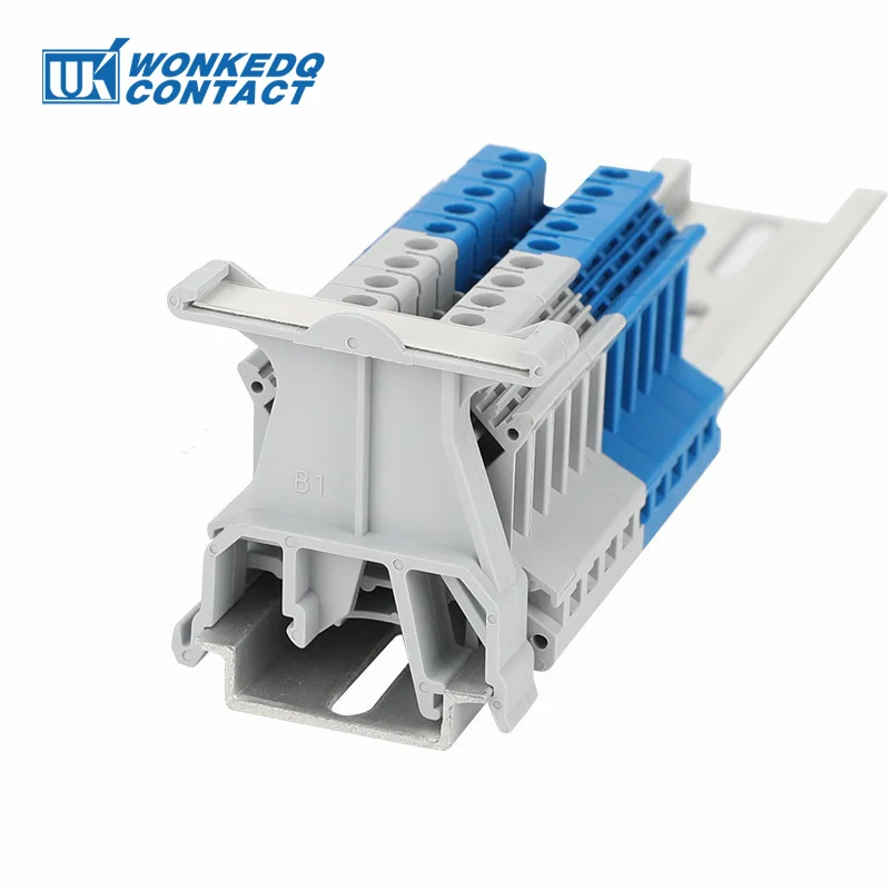 10 Stück UTTB 2,5-Schraube Doppelklemmenblock DIN-Schienen-Stecker UT 2-stufiger 2,5 mm2 Innensechskant 12 AWG Kupfer verzinnt UTTB2.5 – Detail 7