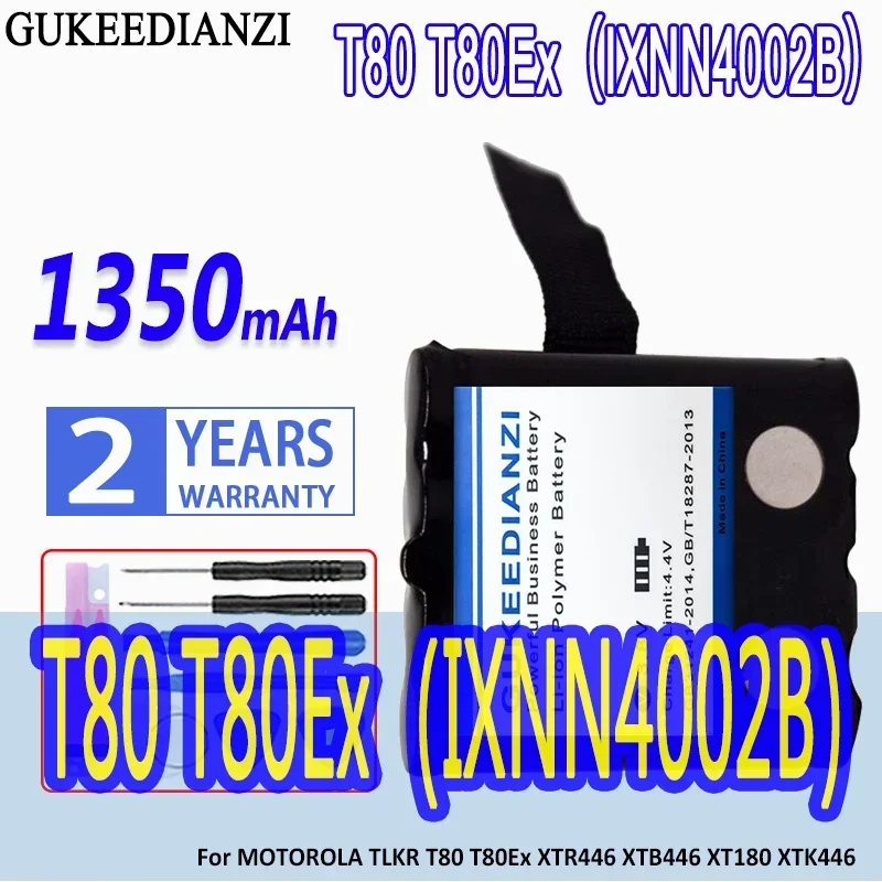 GUKEEDIANZI Battery 1350mAh for MOTOROLA TLKR T80 T80Ex XTR446 XTB446 XT180 XTK446 TLKR T61 T81 T5 T6 T7 T8 T50 T60 Radio