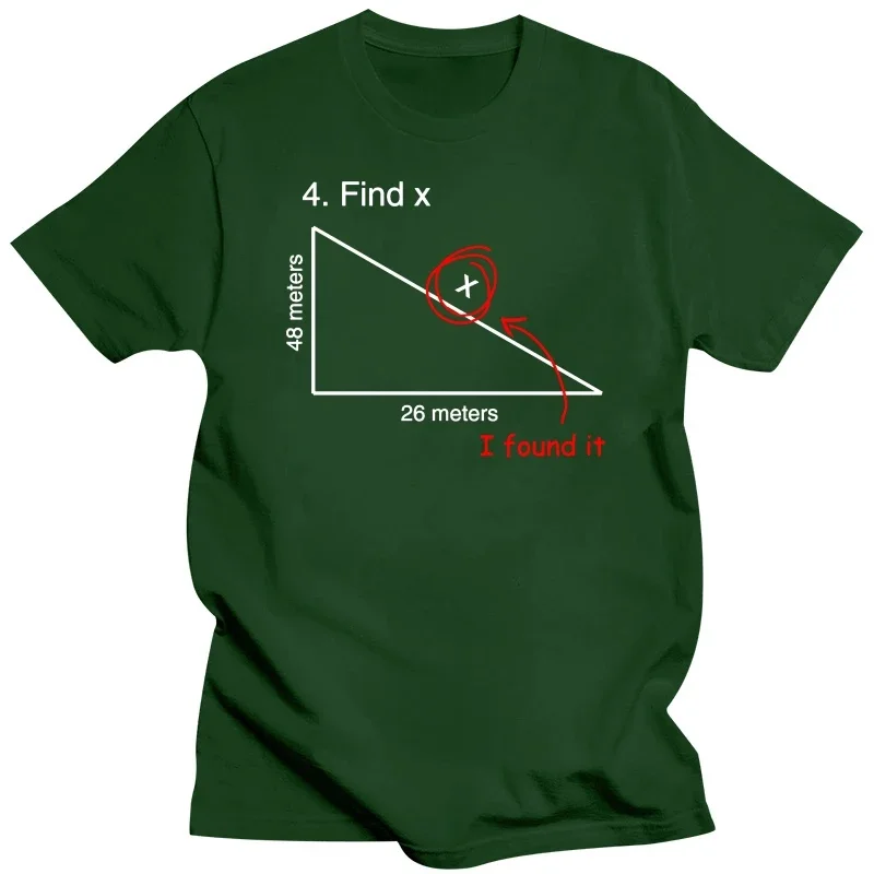 Find X Funny Math Joke T Shirt Men Short Sleeve Cotton T-shirt Mathematics Physics Math Science Tees Top Harajuku Tshirt