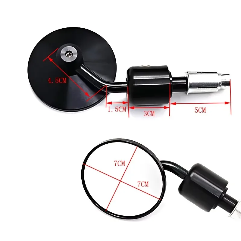 Motorcycle Mirrors CNC Aluminum Universal Handlebar End 7/8