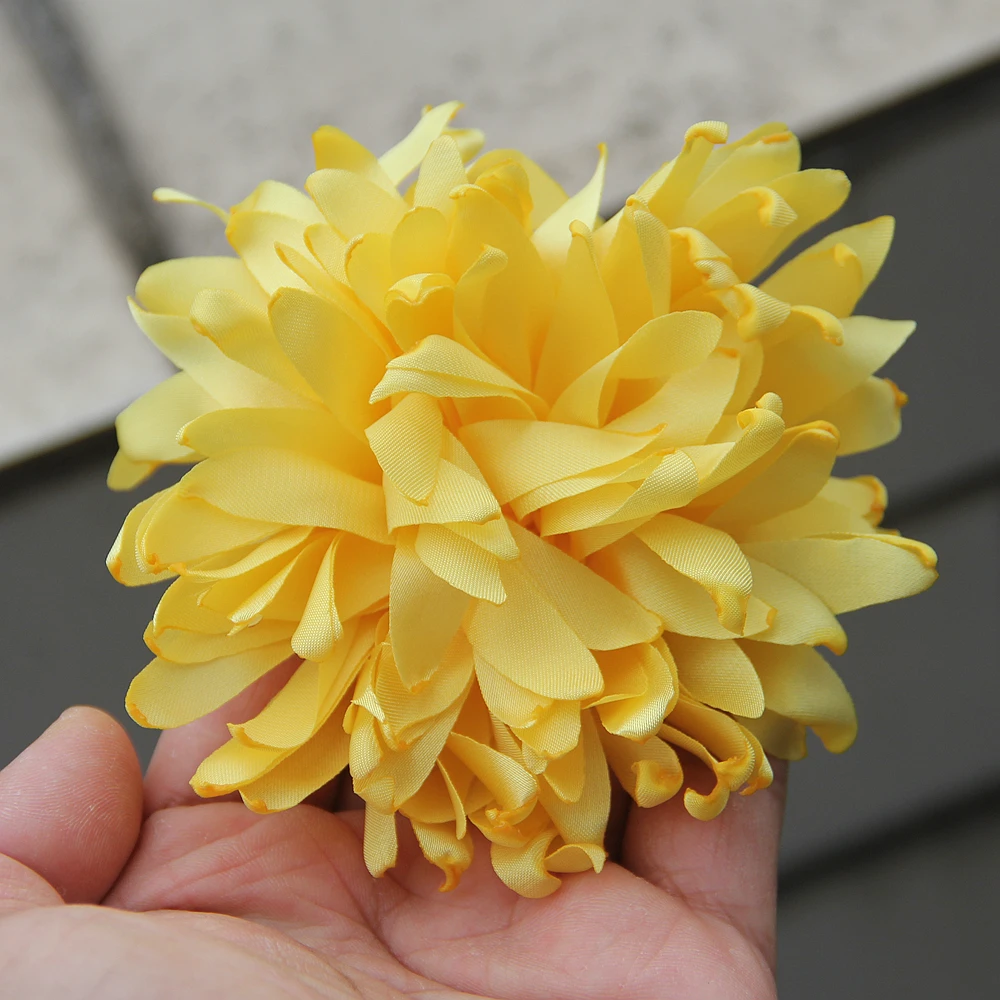 10 センチメートル大シフォン人工模擬生地造花結婚式の装飾女の子帽子アクセサリー DIY 造花