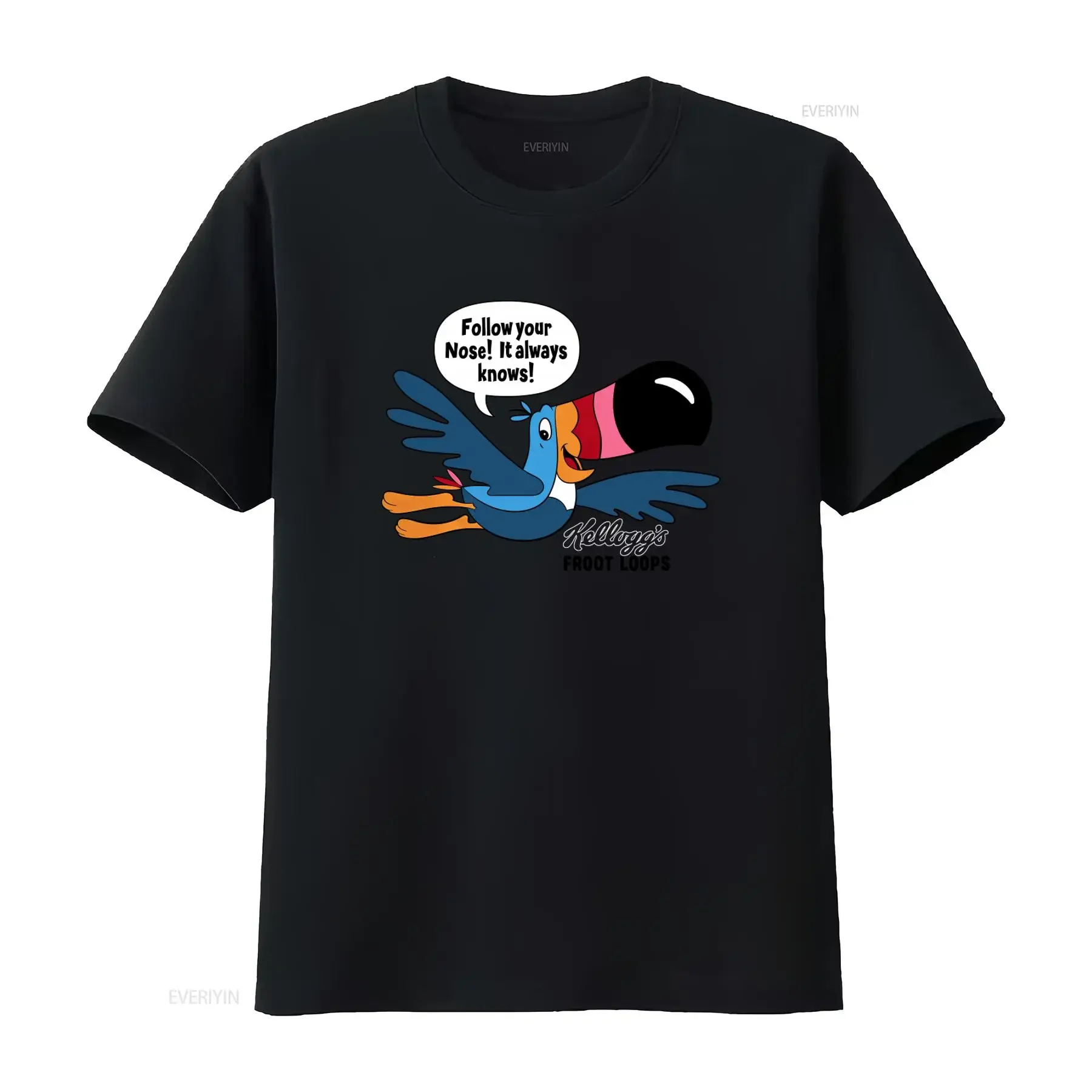Toucan Sam Follow Your Nose Froot Loops T Shirt Fun Colorful Design for All Ages vintage Washed designer clothes fashion