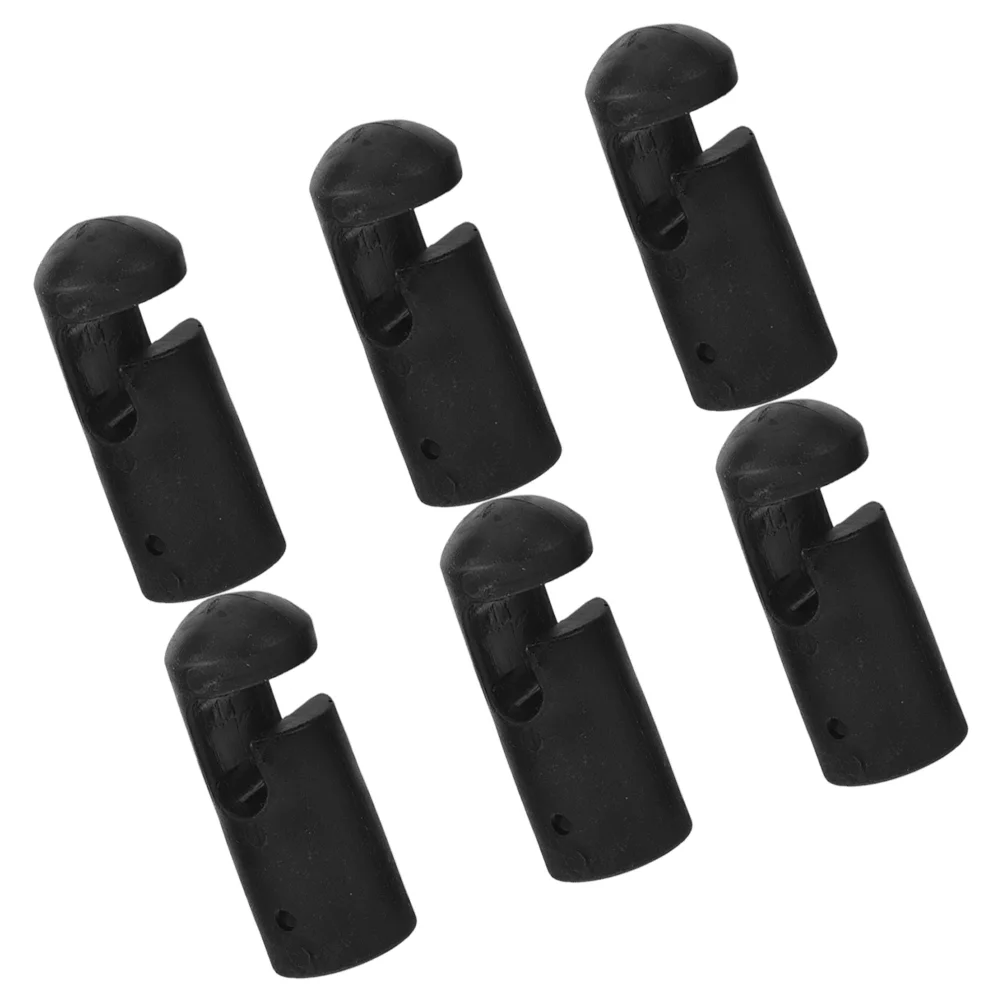 

6pcs Trampoline Pole Covers Plastic Replacement Black Fiber Caps for Bounce Bed Poles Enclosure Versatile Application