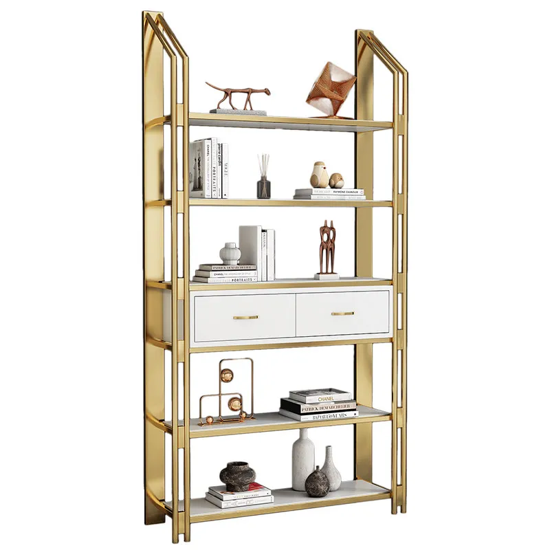 CX living room, shelves on the floor, bookcases against the wall, library newspapers and periodicals storage layered