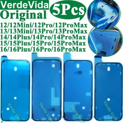 5pcs Waterproof Sticker for iPhone 12 13 14 15 Pro Max 16 Plus Original 3M Adhesive LCD Screen Frame Seal Tape Repair Parts
