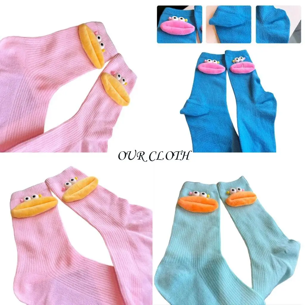 

Fashion Ankle Socks Doll Calf Socks Cotton Boot Socks Fun Novelty Designs Socks Hosiery for Women Girls Gifts Y1AC