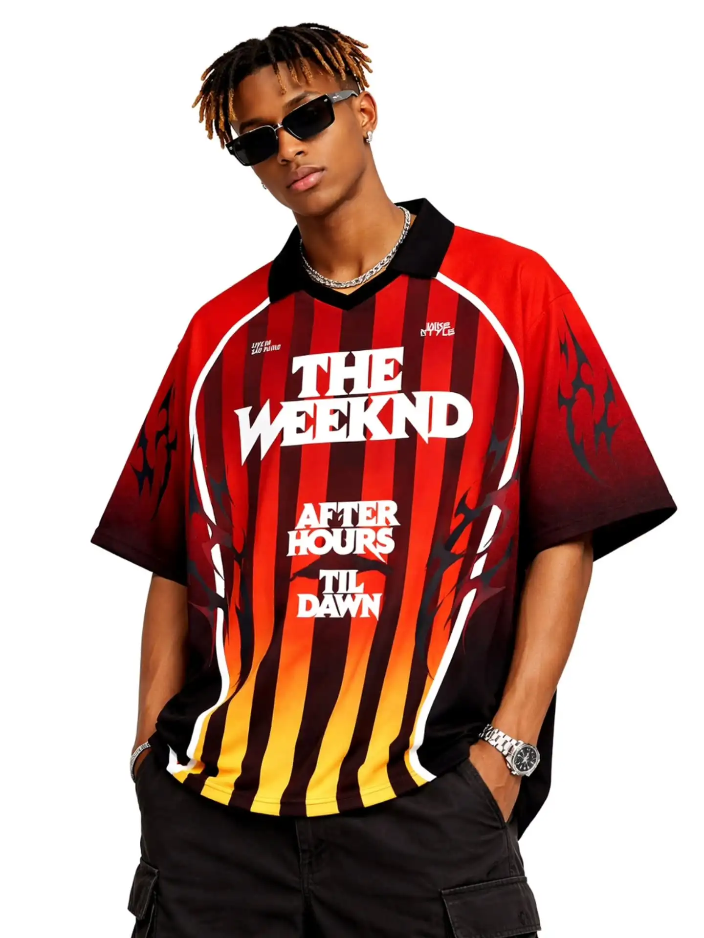 The Weeknd After Hours Til Dawn Global Tour Theme Fan Style Shirt Men's Breathable Quick-drying Y2K T-shirt Football Jersey