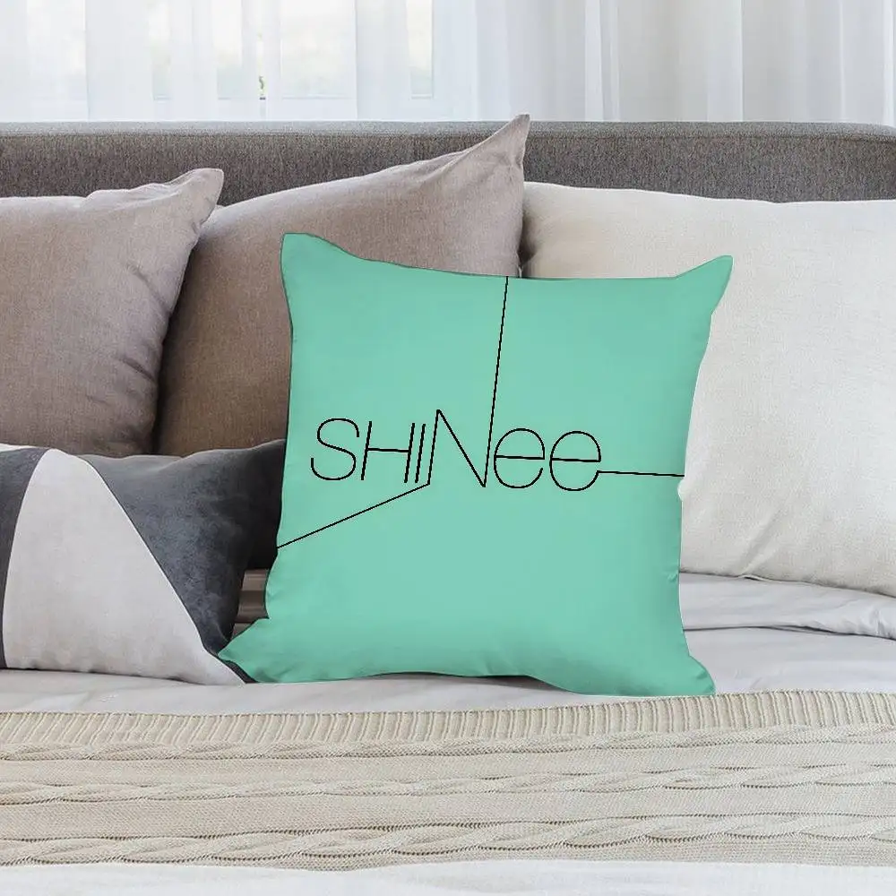 Kpop S-S-SHINee كيس وسادة قصير أفخم الوجهين طباعة مربع رمي وسادة تغطي وسادة ديكور المنزل أريكة #2