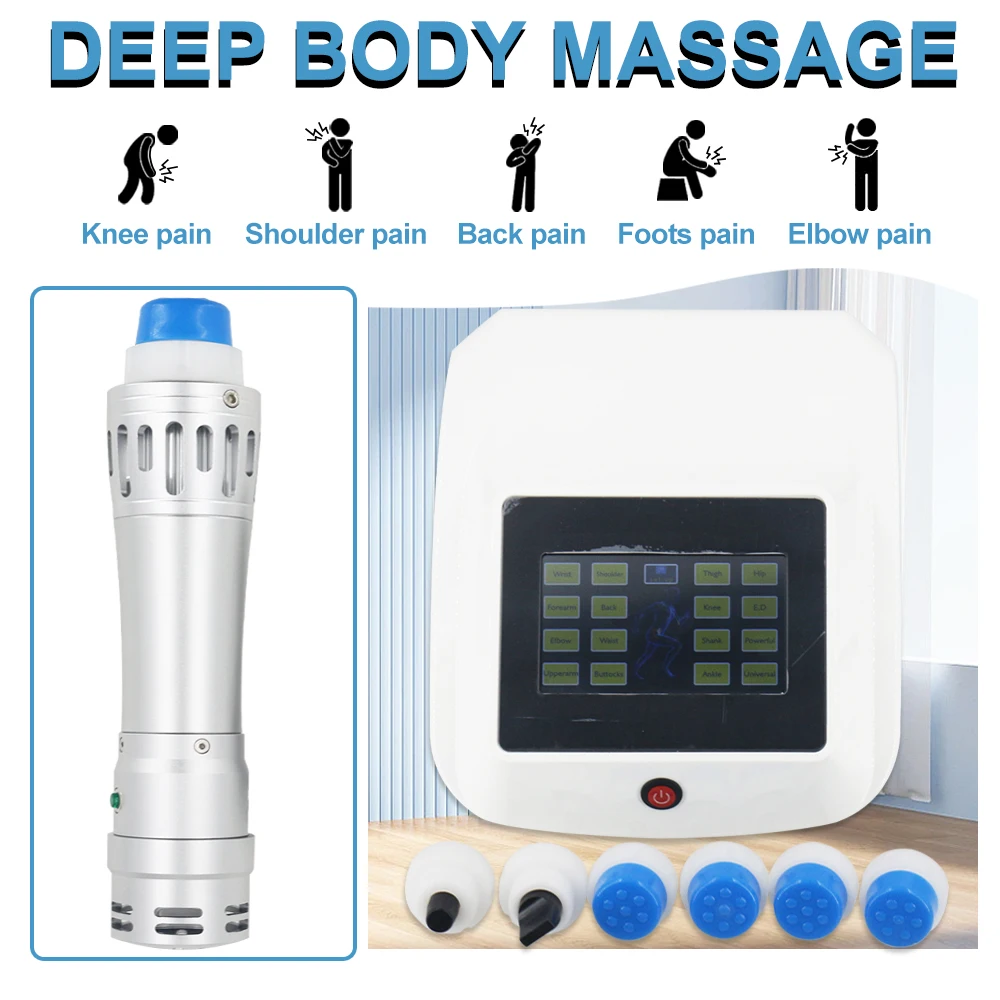 Shockwave Therapy Machine 7 Heads For ED Treatment Sport Injuries Pain Relieve 300mj Shock Wave Physiotherapy Massager ﻿