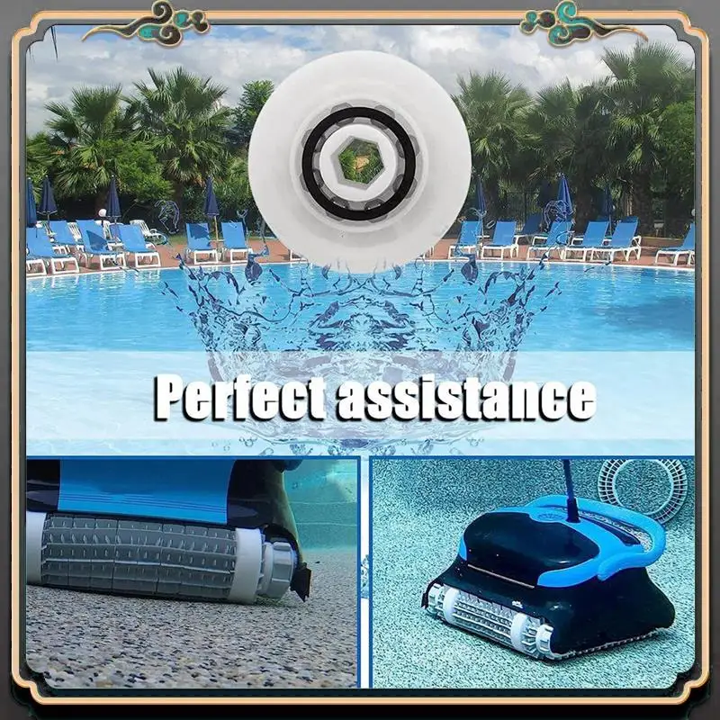 Guide Wheels 4 Pack With 2 Pack Pulley Gears Replacement Parts 3884997-R6 For Maytronics Dolphin,Pool Cleaner Accessories