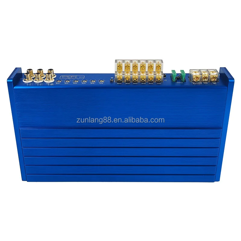 Heavy Aluminium Heatsink with fan 6 Channel  Car Audio Amplifier RMS 190W*6@2Ω/ 130W*6@4Ω/ 72W*6@8Ω Subwoofer Amplifier
