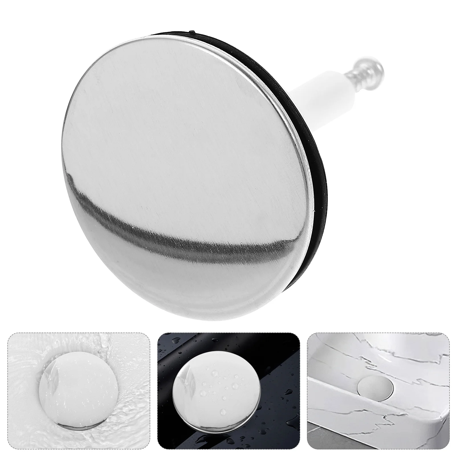 

Bathtub Drain Stopper Plastic Rotatable Bath Tub Plug Bathroom Sink Plug Seal Ring Easy Install Fast Drainage Tub
