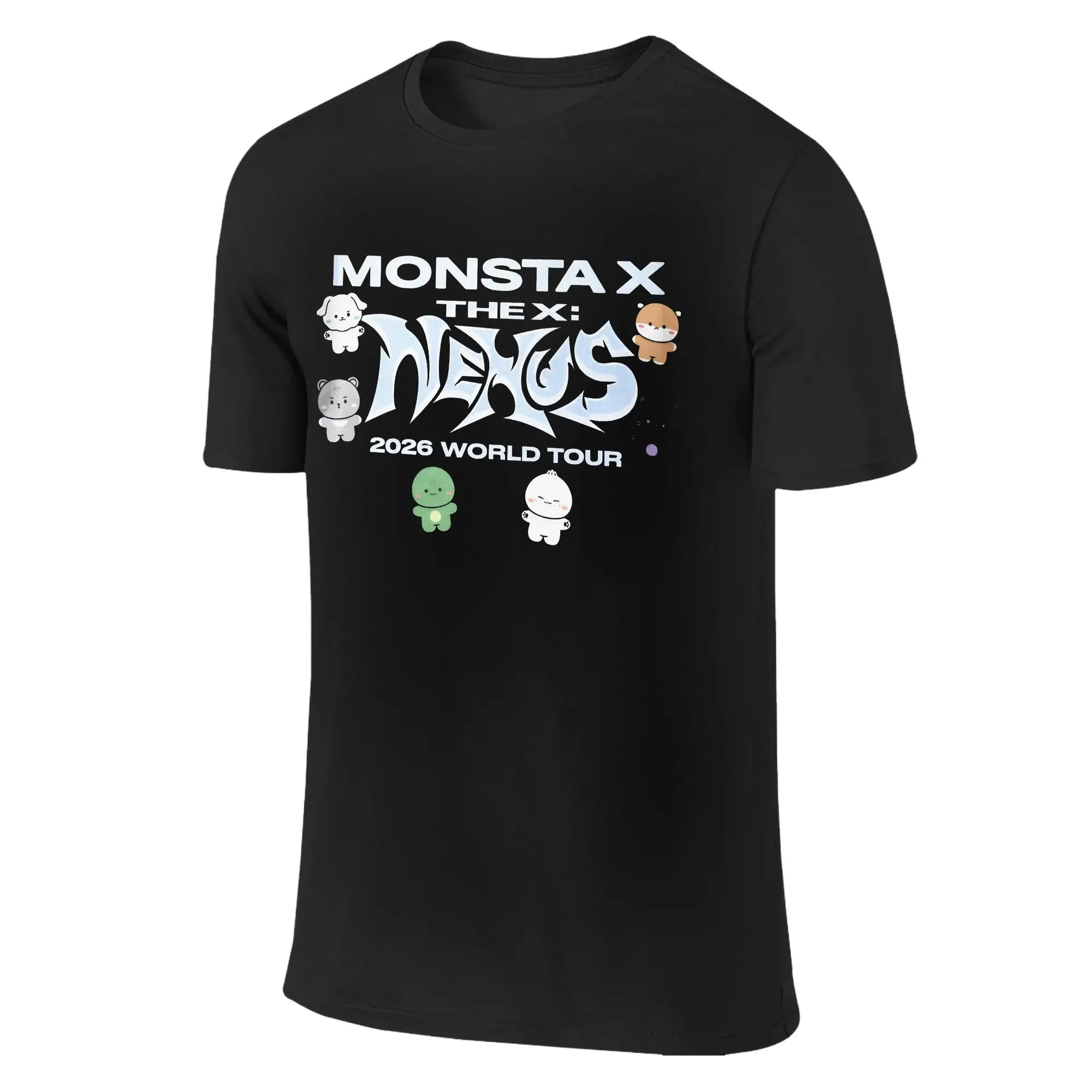 Summer Monsta X the X Nexus North America World Tour Shirt Merch Men Women Cotton Fashion  Tees Short Sleeve Clothing